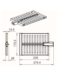 NunnaUuni Ersatzteil Regulierteil AG3 / AG6  179.6x238 mm