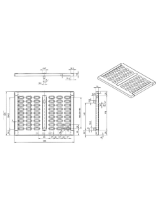 NunnaUuni - Ersatzteile - Rost 22,5 x 30,6 cm Regulierteil 4760 für GF2
