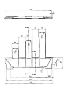 NunnaUuni - Ersatzteile - Seitenteil links GF2 285 x 218 mm