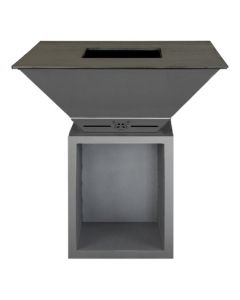 Gartenkamin Plancha Grill Holz Edelstahl BigQube M