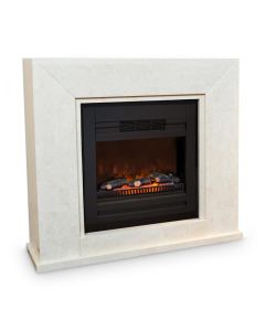 Elektrokamin Xaralyn Nero Stilkamin,Naturstein Fassade
