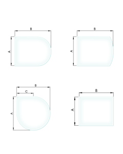 Funkenschutzplatte, ESG 6 mm Kamin Glasplatte mit Facette