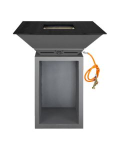 Feuerschale Plancha Gas  BigQube M Edelstahl lackiert