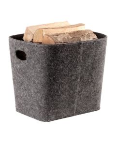 Holzkorb aus Filz,grau