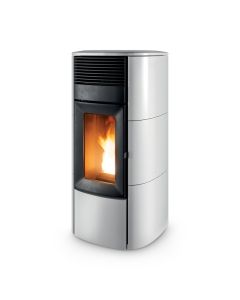 Pelletofen wasserführend MCZ CLUB Hydromatic 18 kW,Kachel weiss