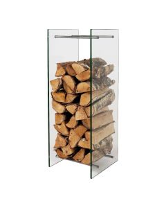 Glas Kaminholzständer 90 x 30 x 33 cm Brennholzständer Kaminholz Regal Rack