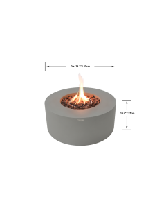 Gas Feuerstelle TRAMORE mit Tisch Concrete Look 87 x 100 x 37 cm
