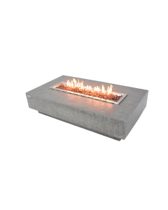 Loungetisch HAMPTON mit Feuerstelle im Betonstil 142 x 92 x 35 cm
