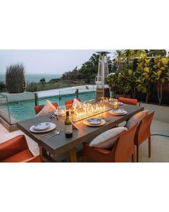 Feuertisch SONOMA Esstisch Betonoptik 157 x 92 x 71 cm