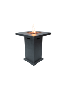 Garten Stehtisch Gas MONTREALl mit Feuer aus Zement 87 x 87 x 106 cm