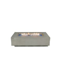 Gartentisch METEORA mit Gas Feuerstelle Beton Optik 142 x 107 x 38 cm