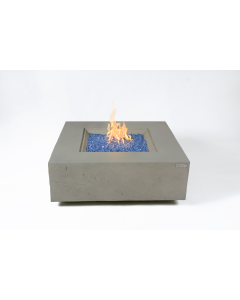Gartentisch mit CAPERTEE Feuerstelle Betonoptik 101 x 91 x 38 cm