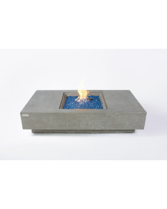 Tisch mit MONTE CARLO Feuerstelle aus Zement 152 x 100 x 35 cm