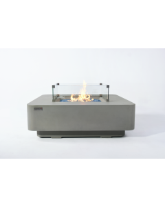 LUCERNE Gas Feuertisch mit integrierter Gasflasche 107 x 107 x 35 cm