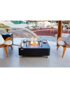 Feuertisch COPENHAGEN Einsatz Gas Marmoroptik 107 x 107 x 36 cm
