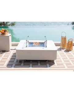 Terrassen Gas ANNECY Feuerstelle aus Marmor 107 x 35 x 36 cm