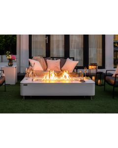 Feuertisch ATHENS Marmor Look 157 x 100 x 76 cm