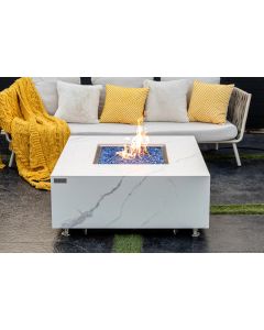 Feuerstelle BIANCO aus Marmor 100 x 100 x 43 cm