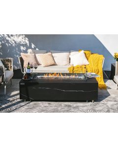 Feuerstelle VARNA Marmor-Design 152 x 71 x 43 cm