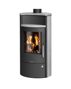 Kaminofen wasserführend Oranier Pori Aqua Stahl Schwarz / Speckstein 10 kW