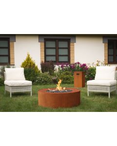 Planika Galio Star Corten Automatic [Gaskamin Außenbereich]: Gasflasche (Propan,Butan) - mit Fernbedienung - ohne WLAN Modul