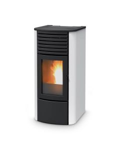 Pelletofen wasserführend MCZ Clio Hydro 16 kW weiss Stahl