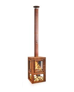 Gartenkamin Cortenstahl RB73 Quaruba XL mobile